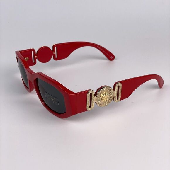 Versace VE4361 533087 Sunglasses Red Gray Oval Unisex - Picture 5 of 10